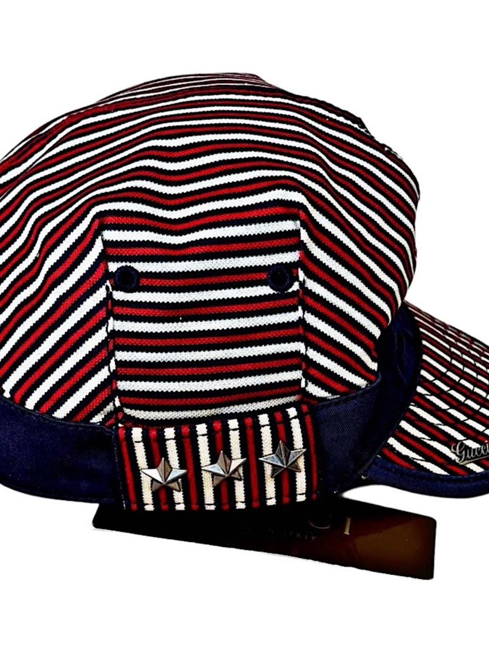 Authentic Gucci Frida Giannini Web Striped Cap - Picture 3 of 7